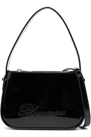 BLUMARINE Handtasche in Lackoptik mit Strass