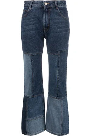 Chloé Cropped-Jeans im Patchwork-Look