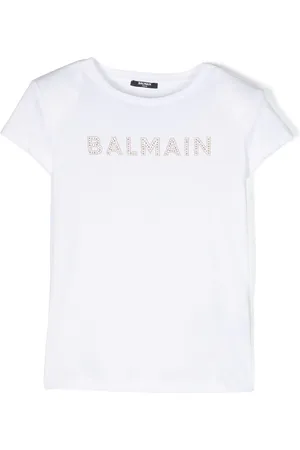 Balmain T-Shirt mit Logo-Verzierung