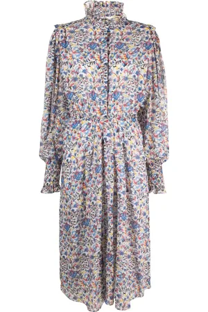 Marant Etoile Midikleid mit Blumen-Print