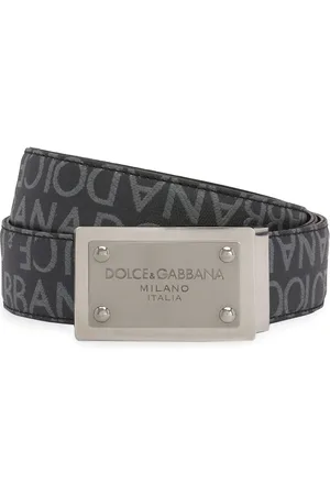 Dolce & Gabbana Jacquard-Gürtel mit Logo-Schild
