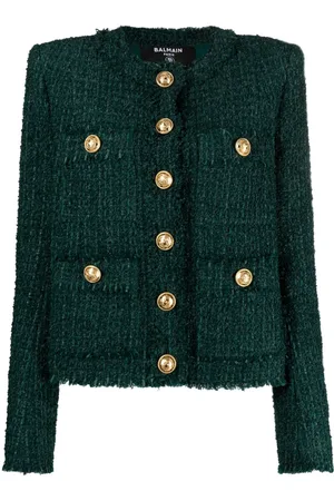 Balmain Einreihige Tweed-Jacke