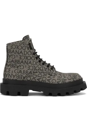 Dolce & Gabbana Schnürstiefel aus Logo-Jacquard