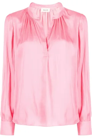 Zadig & Voltaire Bluse in Satinoptik mit Stehkragen