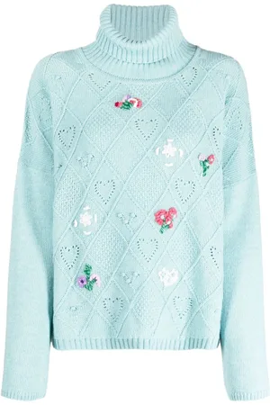 Twin-Set Pullover mit aufgestickten Blumen