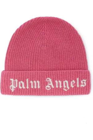 Palm Angels Gerippte Beanie mit Logo-Stickerei