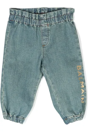 Balmain Tapered-Jeans mit Logo-Print