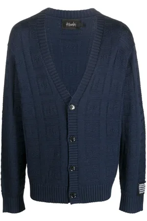 KSUBI Cardigan mit Intarsien-Logo