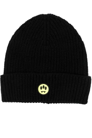 BARROW Gerippte Beanie mit Logo-Patch