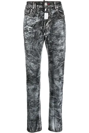 Philipp Plein Gerade Jeans mit abstraktem Print