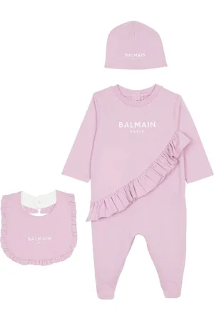 Balmain Strampler-Set mit Logo-Print