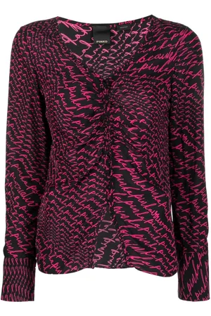 Pinko Bluse mit Logo-Print