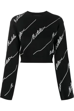 ROTATE Cropped-Pullover mit Logo