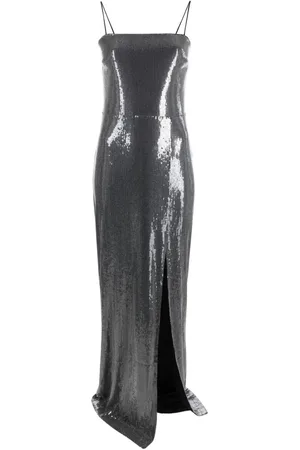 ROTATE Langes Kleid mit Pailletten