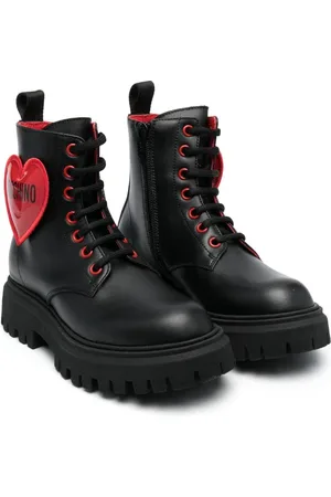 Moschino Bikerstiefel mit Herz-Patch