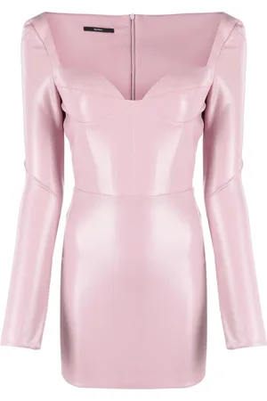 ALEX PERRY Midikleid aus Lackleder