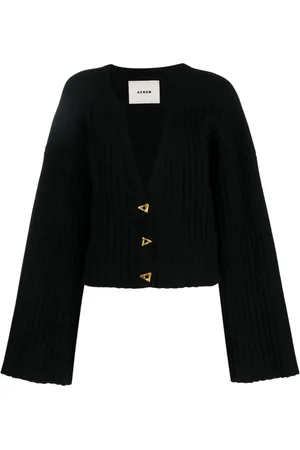AERON Gerippter Cropped-Cardigan