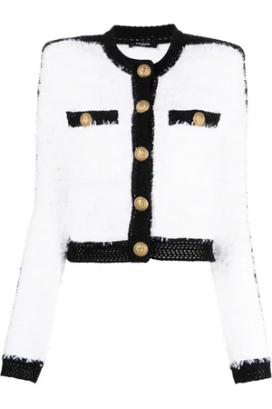 Balmain Kurze Tweed-Jacke
