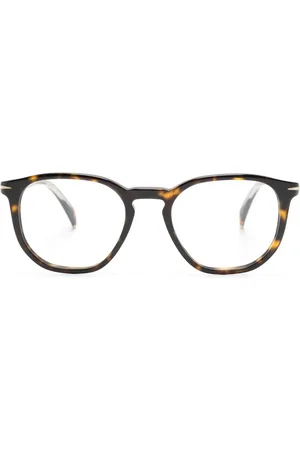DB EYEWEAR BY DAVID BECKHAM Runde Brille in Schildpattoptik