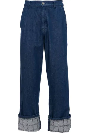 J.W.Anderson Weite Jeans mit Gitter-Print