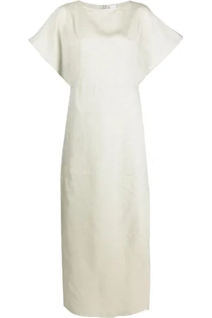 ELEVENTY Maxikleid aus Leinen mit Puffärmeln