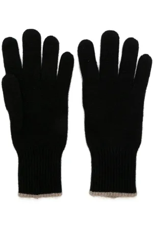 Brunello Cucinelli Intarsien-Handschuhe aus Kaschmir