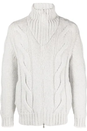 Brunello Cucinelli Gefütterte Jacke mit Zopfmuster