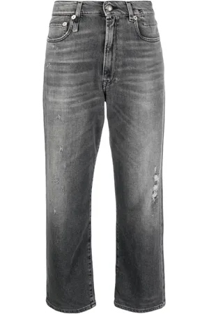 R13 Boyfriend-Jeans im Cropped-Design