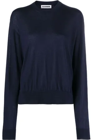 Jil Sander Gerippter Pullover mit rundem Ausschnitt