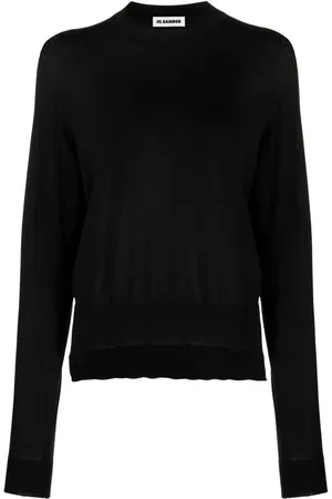 Jil Sander Gerippter Pullover mit rundem Ausschnitt