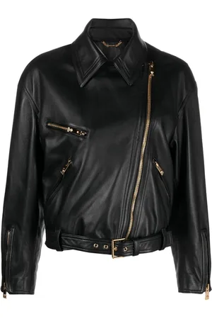 VERSACE Leather biker jacket