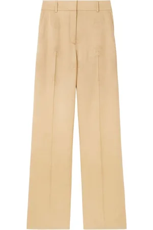Burberry Weite Seidenhose mit Ritteremblem