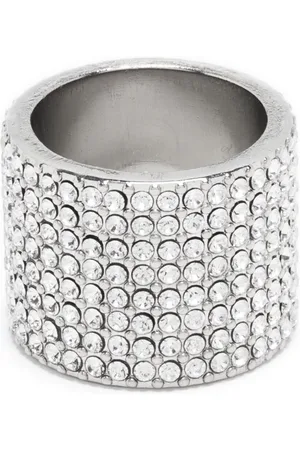 Amina Muaddi Mom Ring mit Kristallen