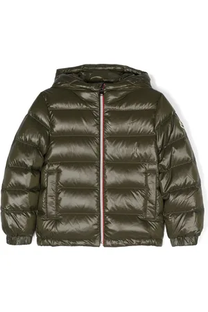 Moncler Gefütterte Jacke mit Logo-Patch