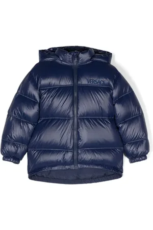 VERSACE Gefütterte Jacke mit Logo-Stickerei