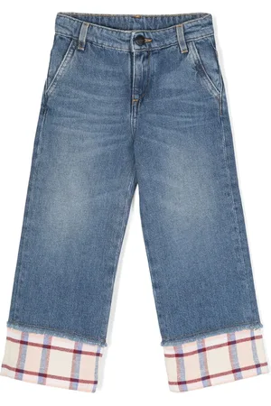 Palm Angels Jeans mit kariertem Saum