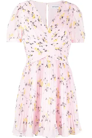 Self-Portrait Minikleid mit Blumen-Print