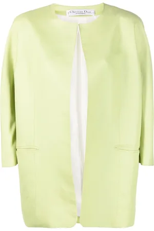 Dior 1980 kragenlose Seidenjacke