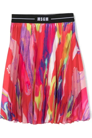 Msgm Faltenrock mit Logo-Bund