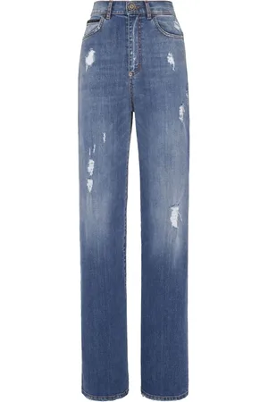 Philipp Plein Gerade Jeans mit Logo-Patch