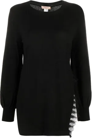 Twin-Set Pullover mit Spitzenborten