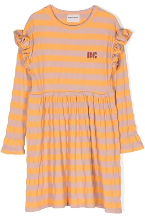 Bobo Choses Gestreiftes Kleid mit Rüschen
