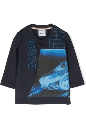 HUGO BOSS Langarmshirt mit Logo-Print