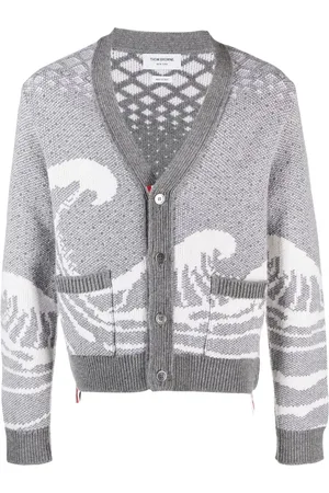 Thom Browne Cardigan mit Wellen-Motiv