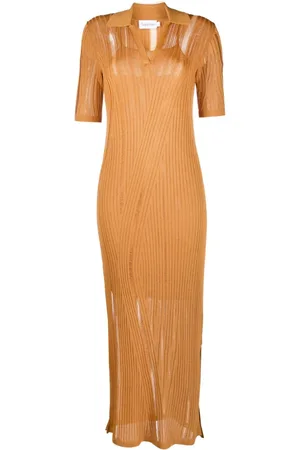 Calvin Klein Geripptes Strickkleid