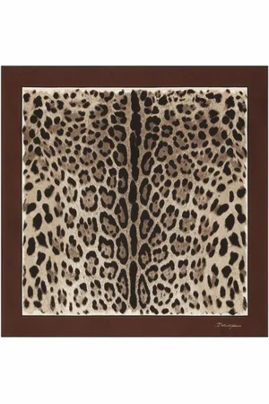 Dolce & Gabbana Seidenschal mit Leoparden-Print