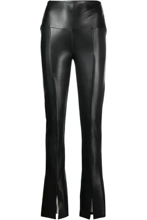 Norma Kamali Schmale Hose aus Faux Leder