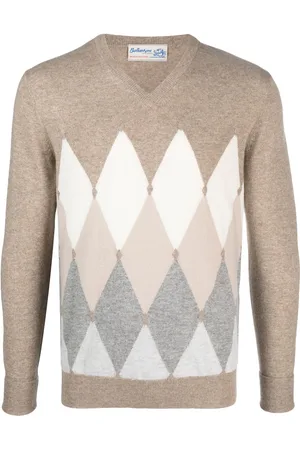 BALLANTYNE Kaschmirpullover mit Argyle-Muster