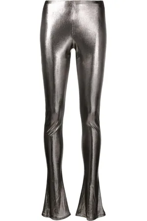 BLUMARINE Hose mit hohem Bund und laminiertem Finish