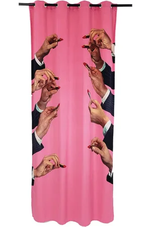SELETTI Duschvorhang mit Lippenstift-Print
